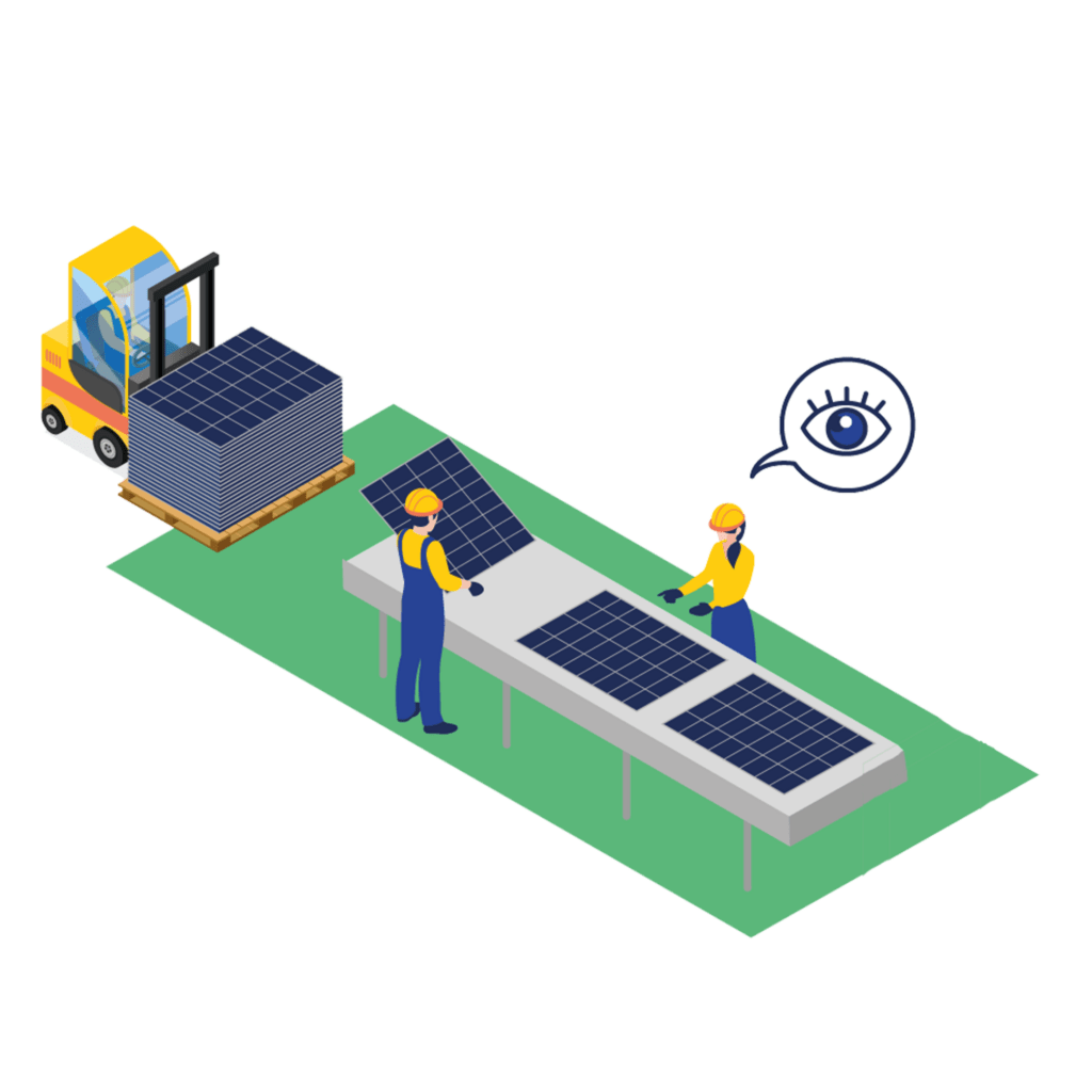 Dé-palettisation et inspection visuelle des modules