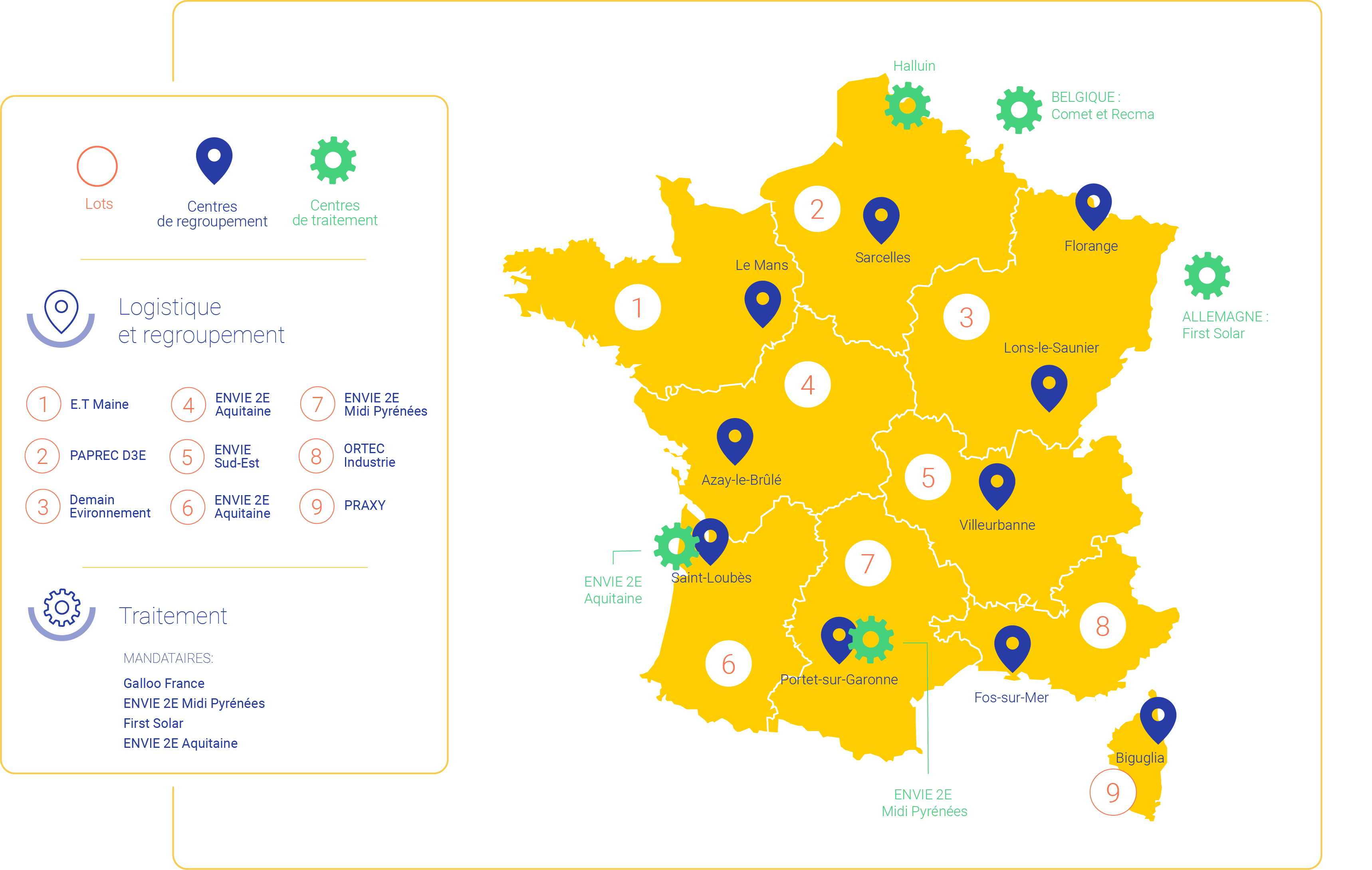 SOREN carte répartition des prestataires